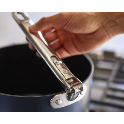 Quánh chống dính kèm nắp Ceramic Joseph Joseph Space 19cm/3qt - 010503, có thể gấp gọn tiện lợi, chống dính an toàn