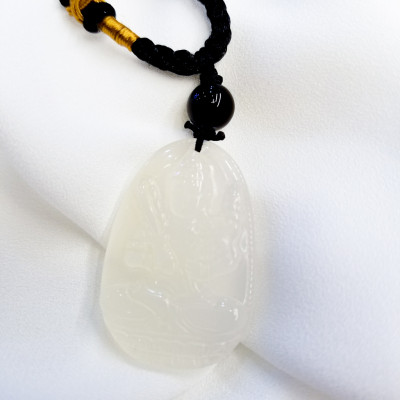 Phật Bản Mệnh Đá Mã Não Trắng_Phật bản mệnh cho người mệnh Thủy, mệnh Kim_Mặt Phật đá phong thủy