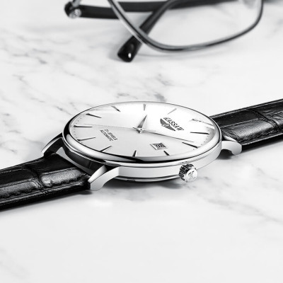 Đồng hồ nam chính hãng KASSAW K865-2 Kính sapphire ,chống xước ,Chống nước 50m ,Bảo hành 24 tháng,Máy cơ (Automatic),dây da cao cấp, thiết kế đơn giản dễ đeo