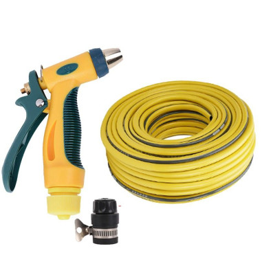 Bộ dây vòi xịt nước rửa xe,tưới cây tăng áp 3 lần 15m (nối nhựa đen 713-2)