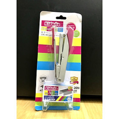 Bấm Kim Kidario Số 10 + Kim Bấm HD-20N SET (16 Tờ)- Giao Màu Ngẫu Nhiên