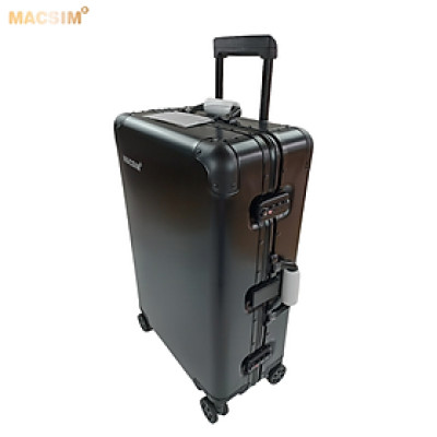 Vali du lịch cao cấp hợp kim nhôm nguyên khối MS1318 Macsim màu đen cỡ 24inches