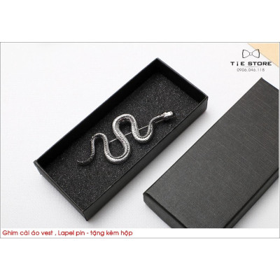 Ghim cài áo vest - phụ kiện cài áo ghim hình sói 2 màu - Full box