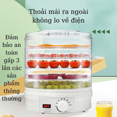 Máy sấy thực phẩm gia đình sấy khô siêu nhanh sấy khô hoa quả thịt cá tôm mực cực tiện