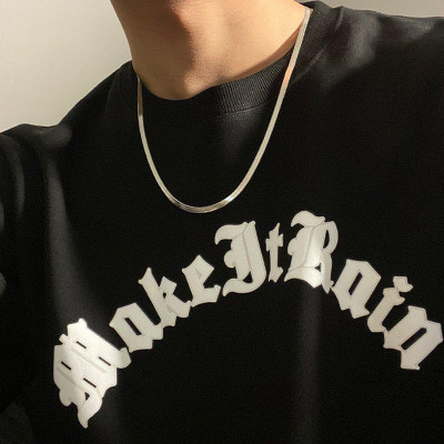 Dây chuyền nam nữ titan cao cấp đẹp sang trọng mì trangsucpt kích cỡ 4mm màu trắng PTDCNA43