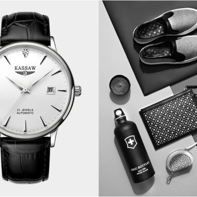 Đồng hồ nam chính hãng KASSAW K865-2 Kính sapphire ,chống xước ,Chống nước 50m ,Bảo hành 24 tháng,Máy cơ (Automatic),dây da cao cấp, thiết kế đơn giản dễ đeo