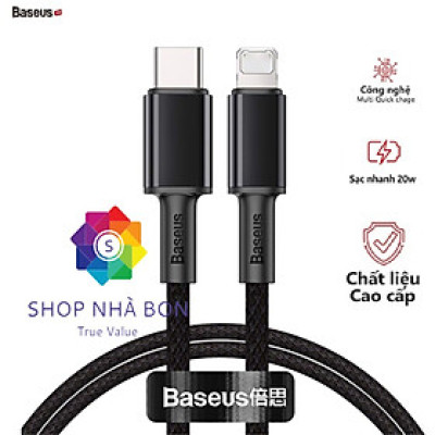 Cáp sạc Baseus PD20W Baseus High Density kết nối Type-C sang iPhone dài 100CM ( 3 màu ) - Hàng chính hãng