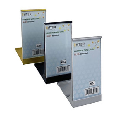 Bảng thông tin để bàn nhôm Enter AL34 55x100mm, Khung thông tin sản phẩm, Khung bảng giá, Kệ trưng bày để bàn