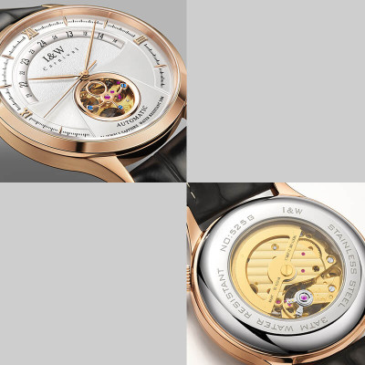 Đồng Hồ Nam I&W Carnival 525G2 Chính Hãng Full Box Chống Nước Kính Chống Xước Dây Da Cao Cấp BH 24T (Máy Cơ Tự Động)