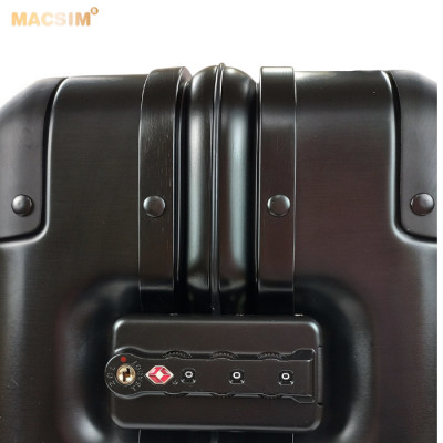 Vali tay kéo cao cấp chất liệu hợp kim nhôm nguyên khối MS1318 Macsim màu ti-gold-đen cỡ 28 inches