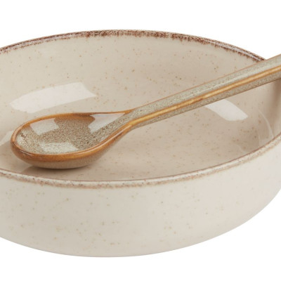 Thìa | JYSK Glen | gốm | nâu | bộ 2 chiếc | C15cm