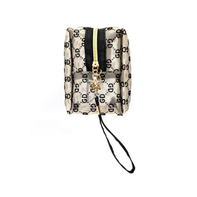 Túi đựng mỹ phẩm cao cấp họa tiết hiện đại Care4u 18x9x12 cm