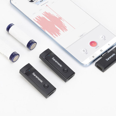 Micro thu âm Saramonic Blink Go-U2 Kit - Thiết bị ghi âm kết nối đa hướng hỗ trợ cổng cắm USB-C tương thích điện thoại, máy tính - Hàng nhập khẩu