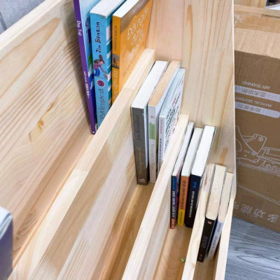 Kệ Sách Cho Bé Bằng Gỗ Montessori 4 Tầng Để Sàn Nhiều Ngăn Đựng Sách Vở Kệ Sách Lớp Học Mầm Non Tiểu Học