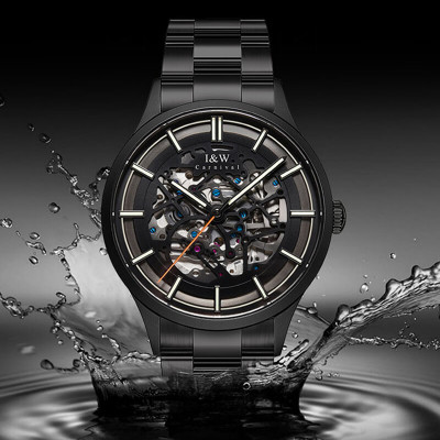 Đồng hồ nam chính hãng IW CARNIVAL IW588G-1 Kính sapphire ,chống xước ,Chống nước 30m ,Bảo hành 24 tháng,Máy cơ (Automatic),dây kim loại thép không gỉ 316L, thiết kế đơn giản dễ đeo