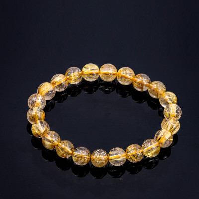 Vòng Thạch Anh Tóc Vàng Nữ Do Anqlo Chế Tác  Hạt 8mm - 10mm Với Nhiều Hình Thức Đẹp Từ 2A - 7A