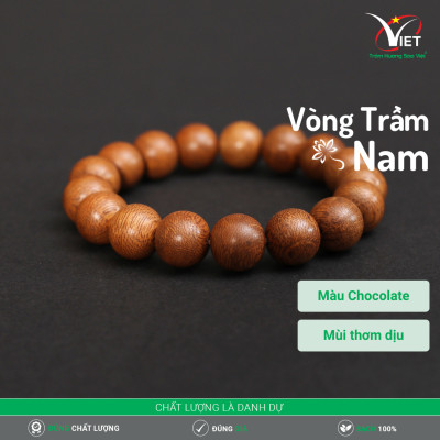Vòng Trầm Thiên Nhiên - Màu Chocolate Độc Đáo - Mẫu Nam