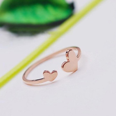 Nhẫn nữ - Nhẫn titan nữ thời trang cao cấp kiểu trái tim hở thép không gỉ titanium trangsucpt 3 màu sắc NNUT37