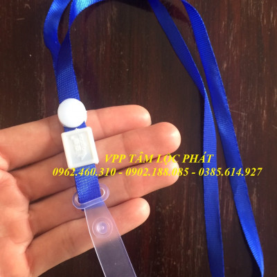 SỈ 50 BỘ THẺ ĐEO NHÂN VIÊN 108 (ngang) + dây đeo thẻ lụa móc nhựa (LOẠI ĐẸP)