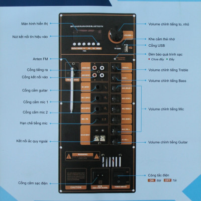 Loa Kéo Di Động Karaoke Bass 40 U.B.L LK-40U60 (800W) 4 Tấc - Màu Ngẫu Nhiên - Chính Hãng