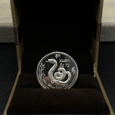 Đồng Bạc Đánh Cảm Cạo Gió Bạc Ta Nguyên Chất S99 Hình Con Rắn Xuân Ất Tỵ BẠC HIỂU MINH XDG37