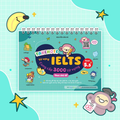 Sách - Takenote Ielts 3000 Từ Vựng Theo Chủ Đề - Band 5.5 - Tập 1 - Megabook