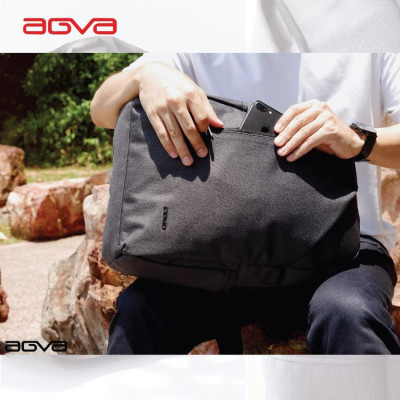 Balo Laptop AGVA Urban Denim 15.6 inch - Kích thước Ngang 28 x Rộng 13 x Cao 45 cm - màu đen - Mã LTB335 - Bảo hành chính hãng 2 năm