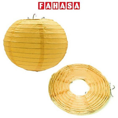 Lồng Đèn Giấy Trơn Tròn 35 Cm Vinacraft - Màu Vàng