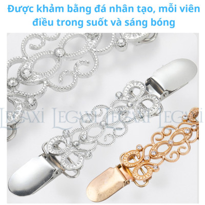 Kẹp Khăn Choàng Bằng Kim Loại Khóa Cố Định Cổ Áo Cardigan Áo Len Kẹp Lưng Áo Thắt Eo Đầm Váy Cho Nữ