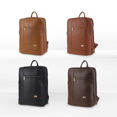 Balo da nam nữ đựng laptop 15.6 inch, ba lô công sở phom rộng, nhiều ngăn IDIGO UBP2-519-00