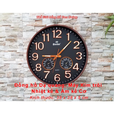 Đồng Hồ EASTAR KIM TRÔI Viền Mỏng Số nổi 3D có DẠ QUANG và NHIỆT ẨM KẾ Tự Động – Tặng Pin Maxell - Bảo Hành 1 Năm