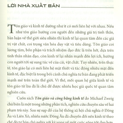 Tôn Giáo Và Công Bằng Kinh Tế