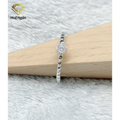 Nhẫn bạc Ý 925 Huệ Ngân - Chiếc vòng cầu hôn RR1348