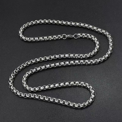 Dây chuyền nam titan cao cấp thời trang inox thép không gỉ bông dừa khít trangsucpt 7mm PTDCNA191