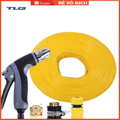 Bộ dây và vòi xịt rửa xe tưới cây tăng áp 15M(cút nhựa nối đồng nhựa) 206817
