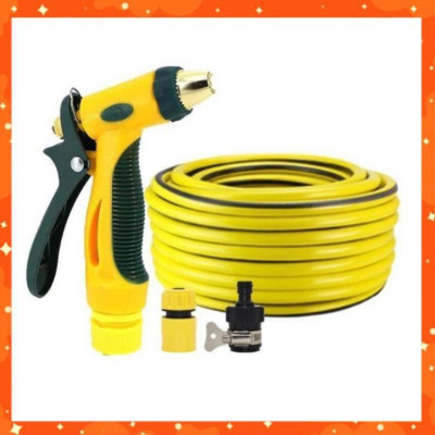 Bộ dây vòi xịt nước rửa xe,tưới cây tăng áp 3 lần 15m(cút nhựa nối 713-1) 206317