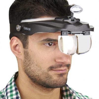 Kính lúp choàng đầu có đèn Carson MagniVisor CP-60 (1.5x, 2x, 2.5x, 3x) - Hàng Chính Hãng