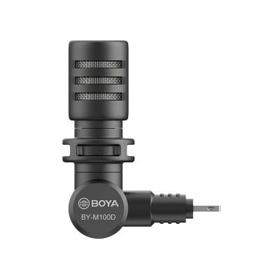 Micro condenser cổng lightning nhỏ gọn thu âm cho các thiết bị iOS Boya BY-M100D - Hàng nhập khẩu