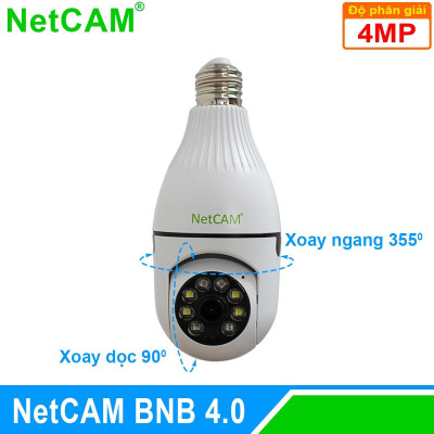 Camera IP WiFi Quay quét 360 độ NetCAM BNB4.0, Độ phân giải 4.0MP, Báo Động Thông Minh, Cảnh Báo Âm Thanh - Hàng chính hãng