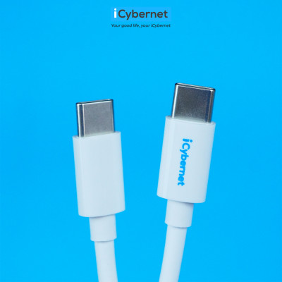Cáp sạc siêu nhanh PD 100W iCybernet IC-1004 C to C chiều dài 1,2m - Hàng chính hãng