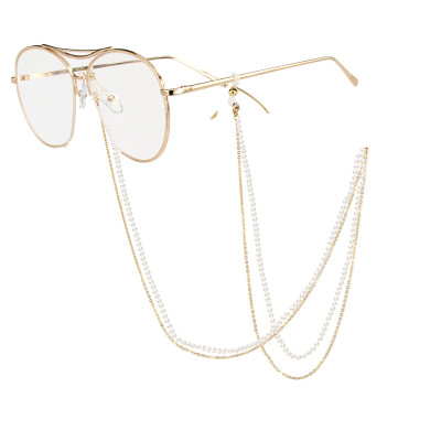 Chuỗi đeo kính retro hạt châu và hợp kim mạ đẹp glasses chain so cool