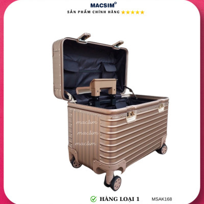 Vali hợp kim nhôm nguyên khối cao cấp Macsim Aksen hàng loại 1 MSAK168 Nhãn hiệu Macsim cao cấp cỡ 18 inches màu đồng
