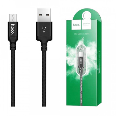 DÂY SẠC MICRO USB HOCO X14 2A 1M - CÁP SẠC NHANH BỌC DÙ CHỐNG ĐỨT GẬP CHO ANDROID SAMSUNG XIAOMI OPPO - GIAO MẪU NGẪU NHIÊN HÀNG CHÍNH HÃNG
