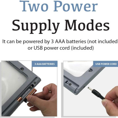 Kính lúp đọc sách toàn trang cao cấp MagniPros 300PSL (3X, có đèn led, khung đỡ) (Hàng chính hãng)