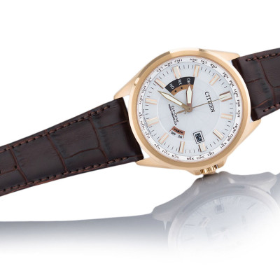 Đồng Hồ Nam Citizen Dây Da CB0018-01A - Mặt Trắng (Sapphire)