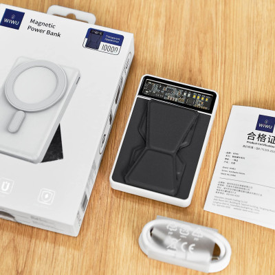 Pin/ Sạc Dự Phòng Không Dây Hít Từ Tính WIWU JC-20 10.000mAh - Hàng Chính Hãng