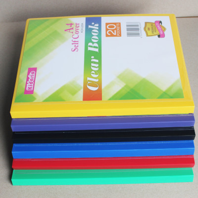 Bìa Nhựa A4-20 Lá Đựng Hồ Sơ, Bản Vẽ Chống Thấm Nước, Bên Ngoài Có Ngăn Đựng Giấy Trong Suốt Tiện Lợi KCH-220A
