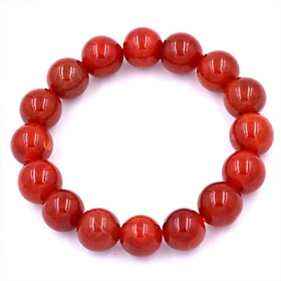 Vòng tay chuỗi hạt đá vân rồng đỏ 12 ly 15 hạt