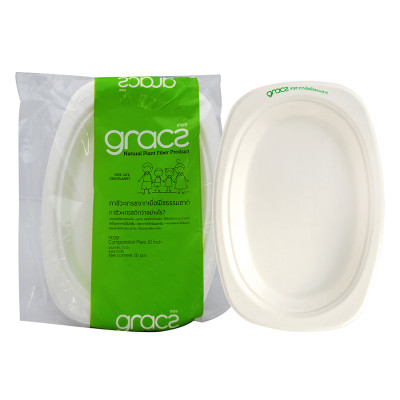 Combo Party 02 (1 gói Ly 260ml; 1 gói Dĩa Oval 6.5 in; 1 gói Tô 500ml) - Bao Bì Gracz Từ Bã Mía