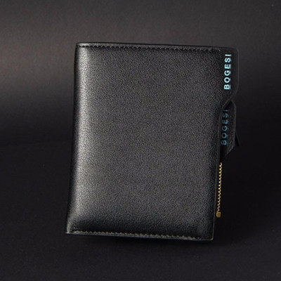 Bóp da nam BOGESI loại đứng BD153 - Màu đen